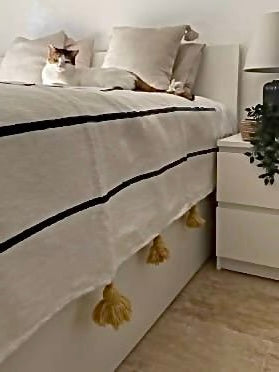 Couvre lit, drap, dessus du lit style marocain